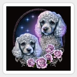 Cavoodles With Roses Sticker